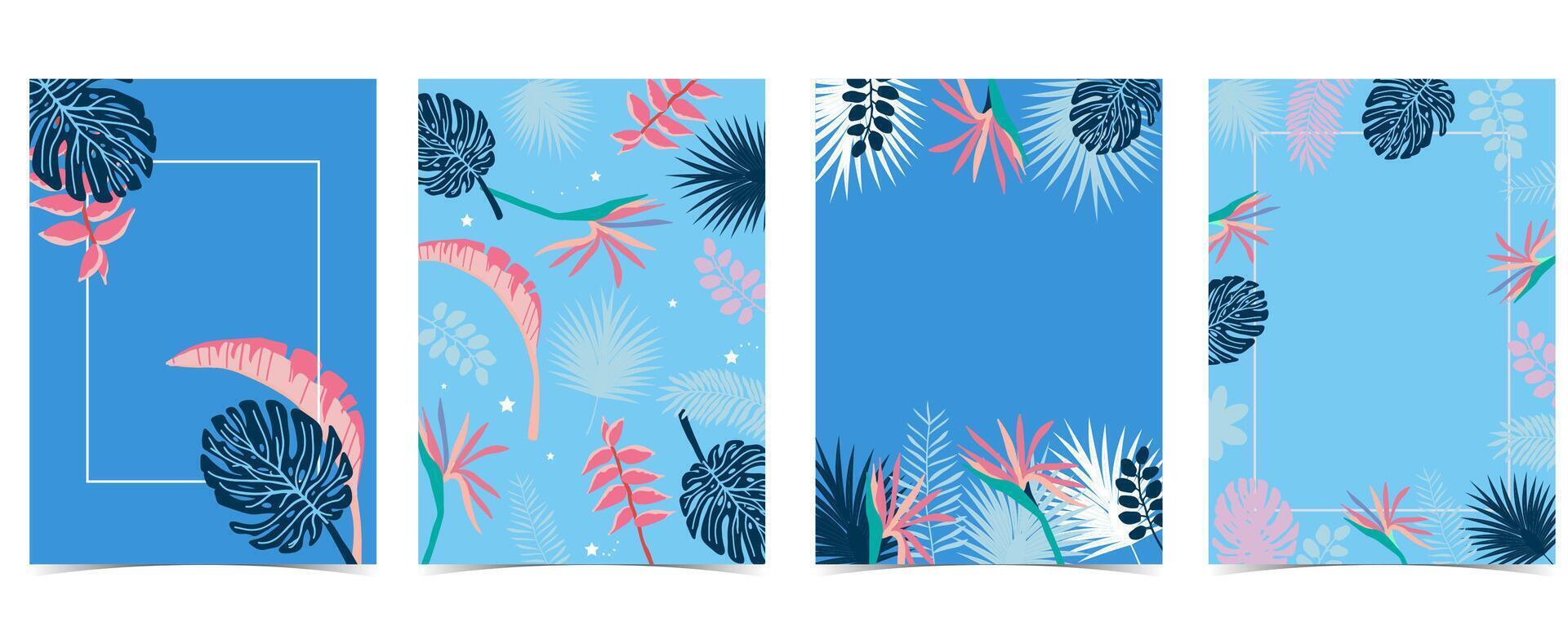 summer sale background with Bird of Paradise palm and jungle vector