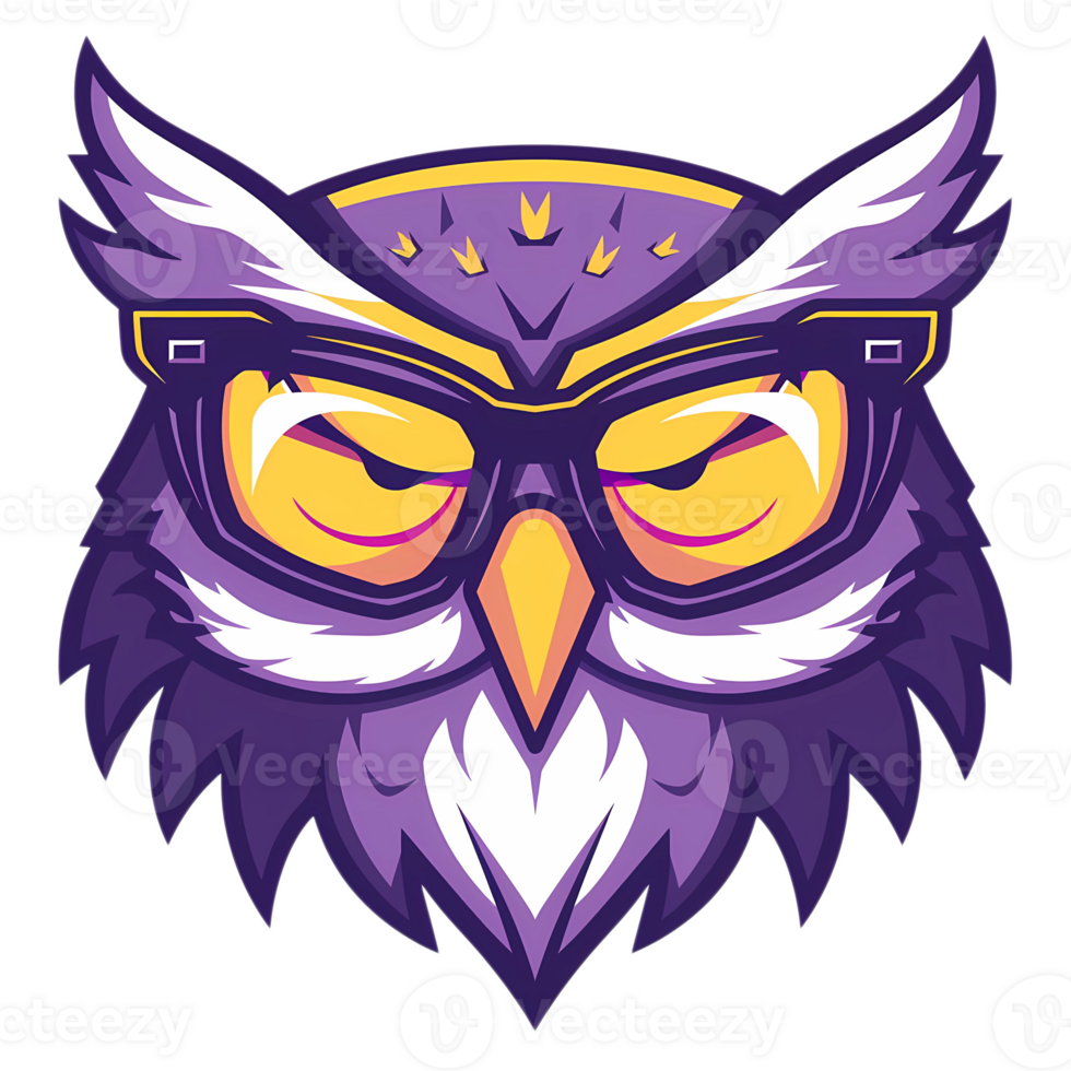 an adorable owl wearing glasses png