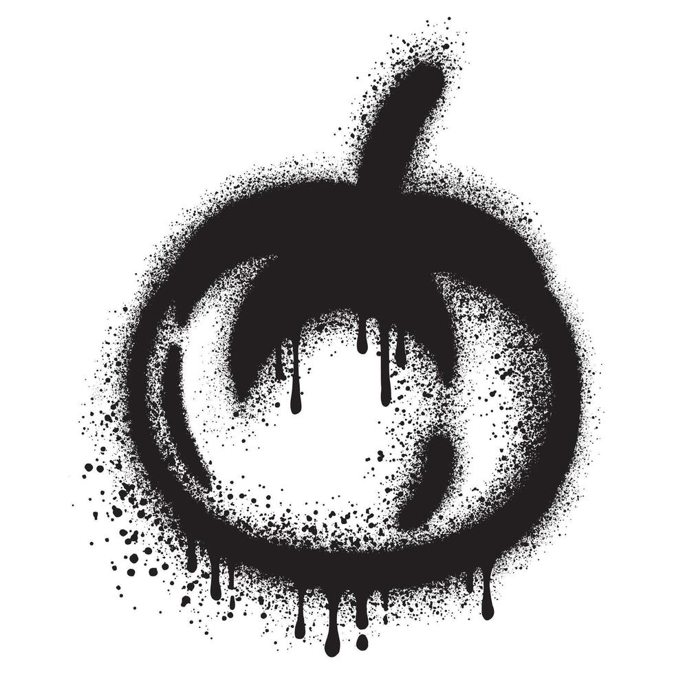 Spray Painted Graffiti Tomato Sprayed isolated on white background. vector
