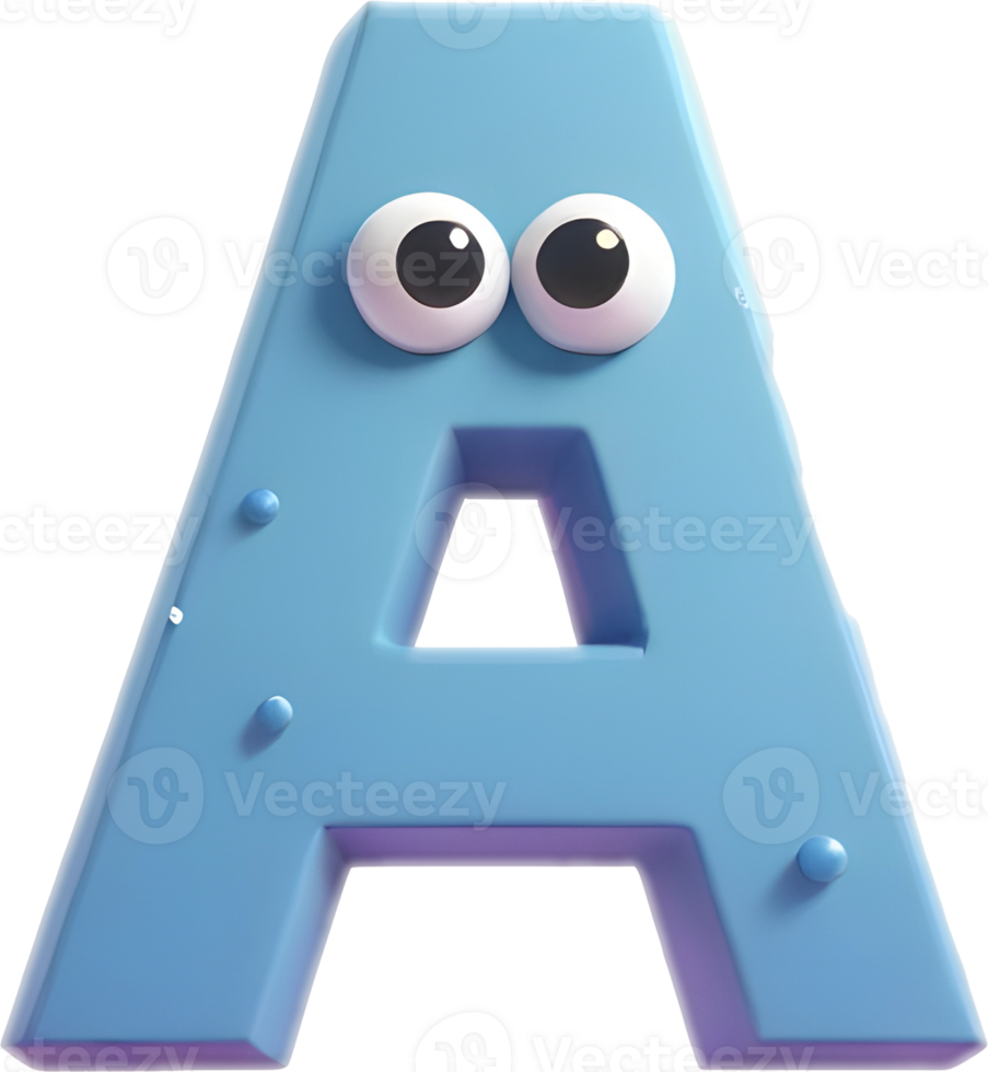 3d text A png