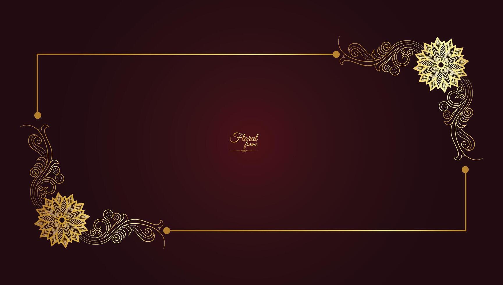 Flower Decorative Gold Frames And Borders vector