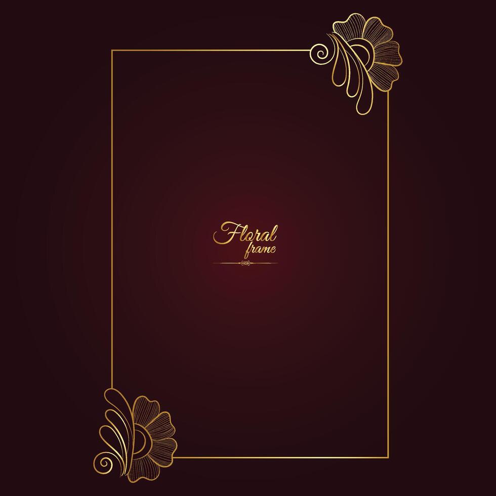 Flower Decorative Gold Frames And Borders vector