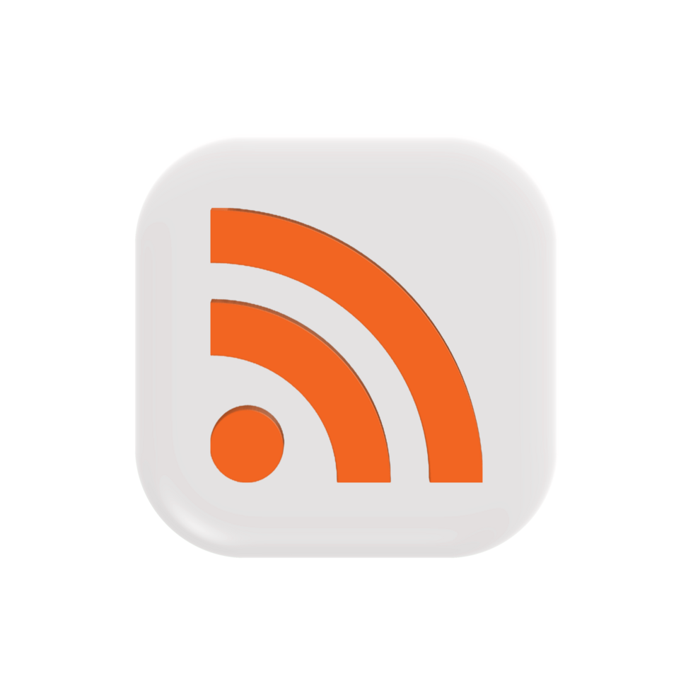 RSS icon on a white background png