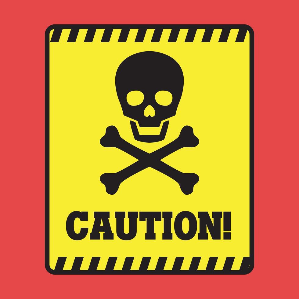 Warning sign caution with yellow and black colours vector