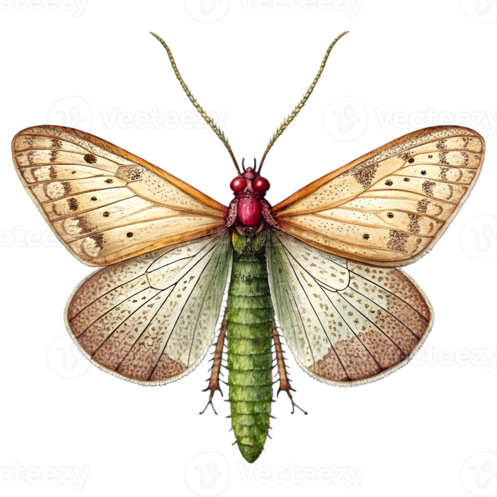 Lacewing Vintage Illustration - Isolated on Transparent Background png