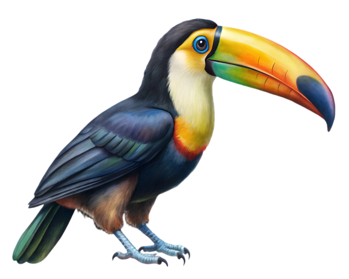 Toucan Side View - Isolated on Transparent Background png