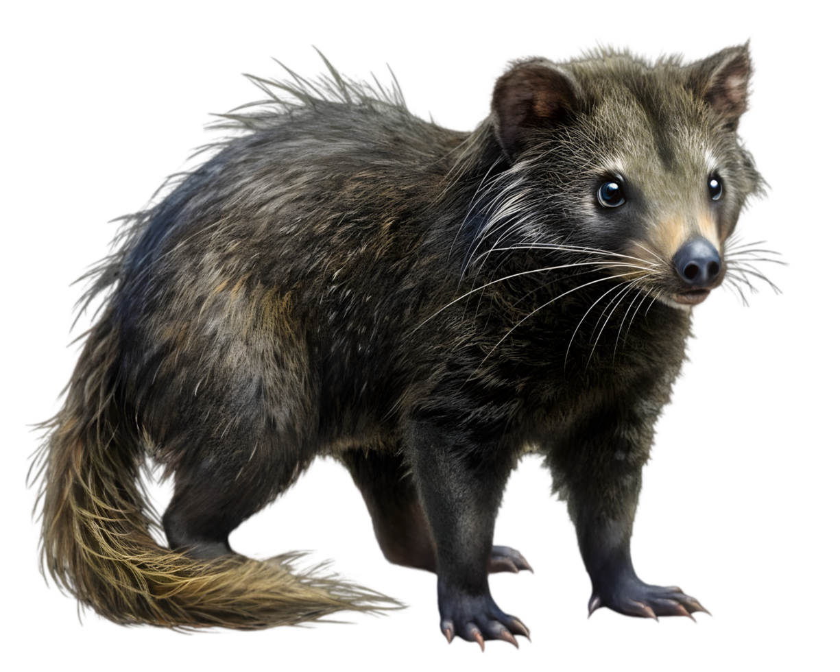 Binturong Side View - Isolated on Transparent Background png