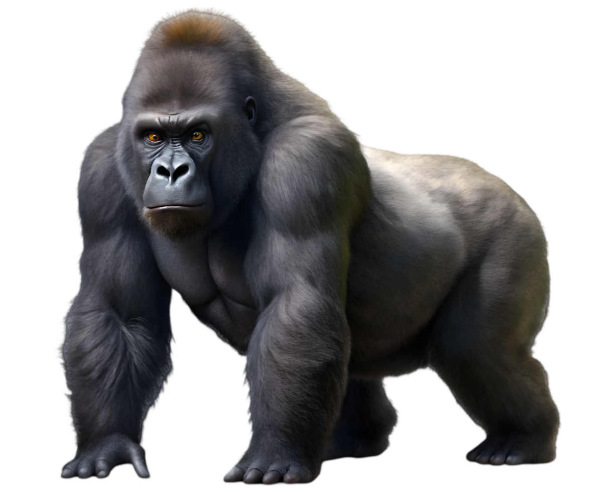 Gorilla Side View - Isolated on Transparent Background png