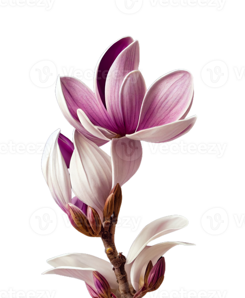 Purple magnolia flower Magnolia Felix isolated png