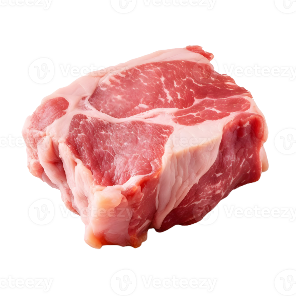 raw pork isolated on the background clipping path png