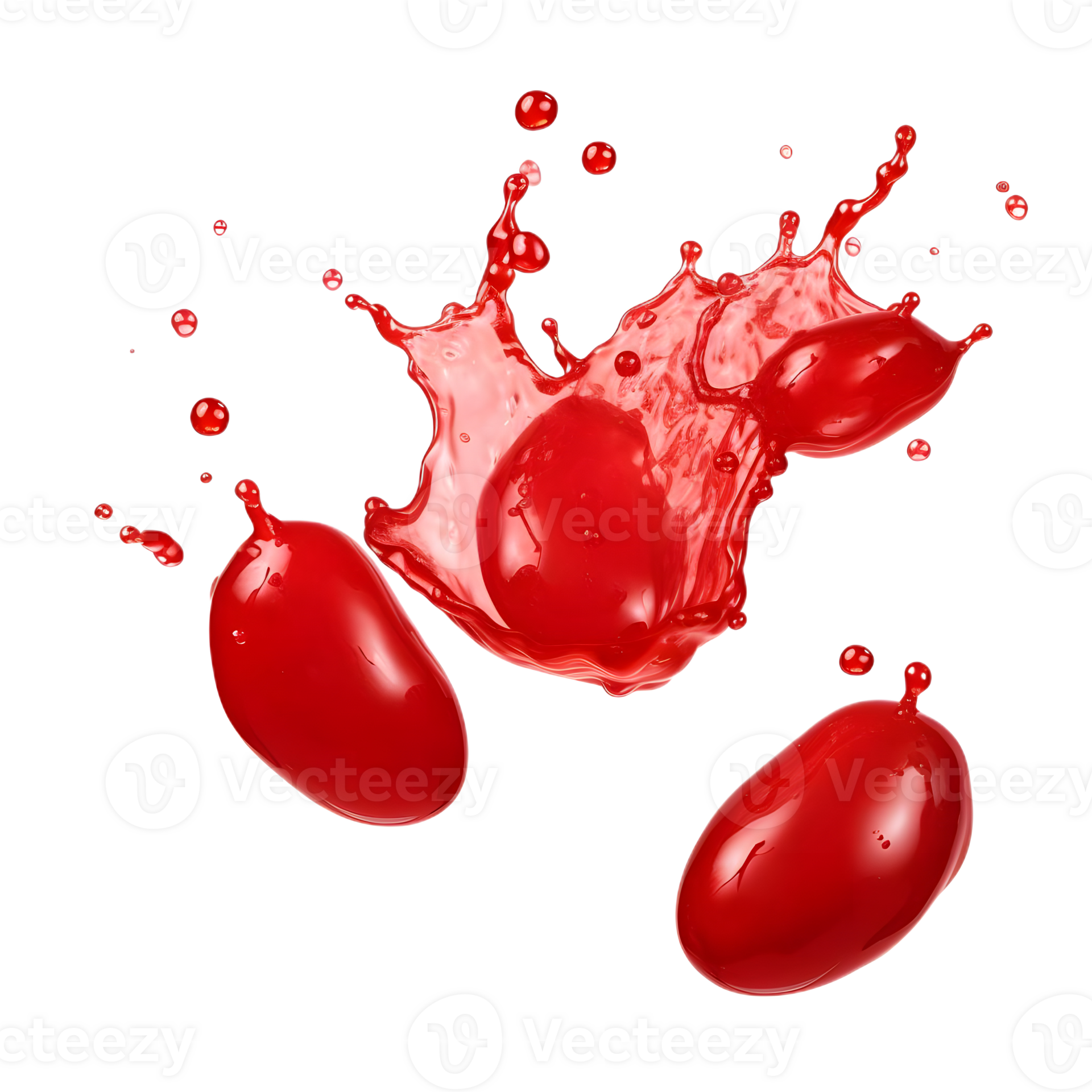 red drops and splashes of ketchup or sauce isolatedd 46437813 PNG
