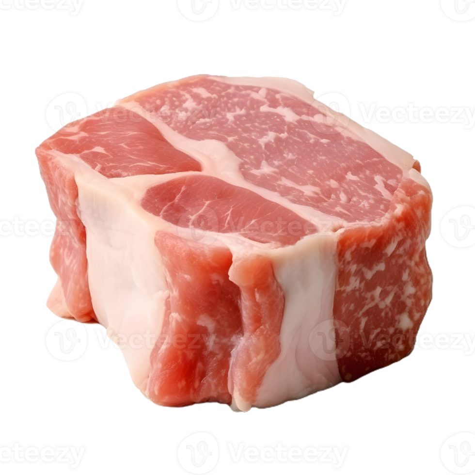 raw pork isolated on the background clipping path png