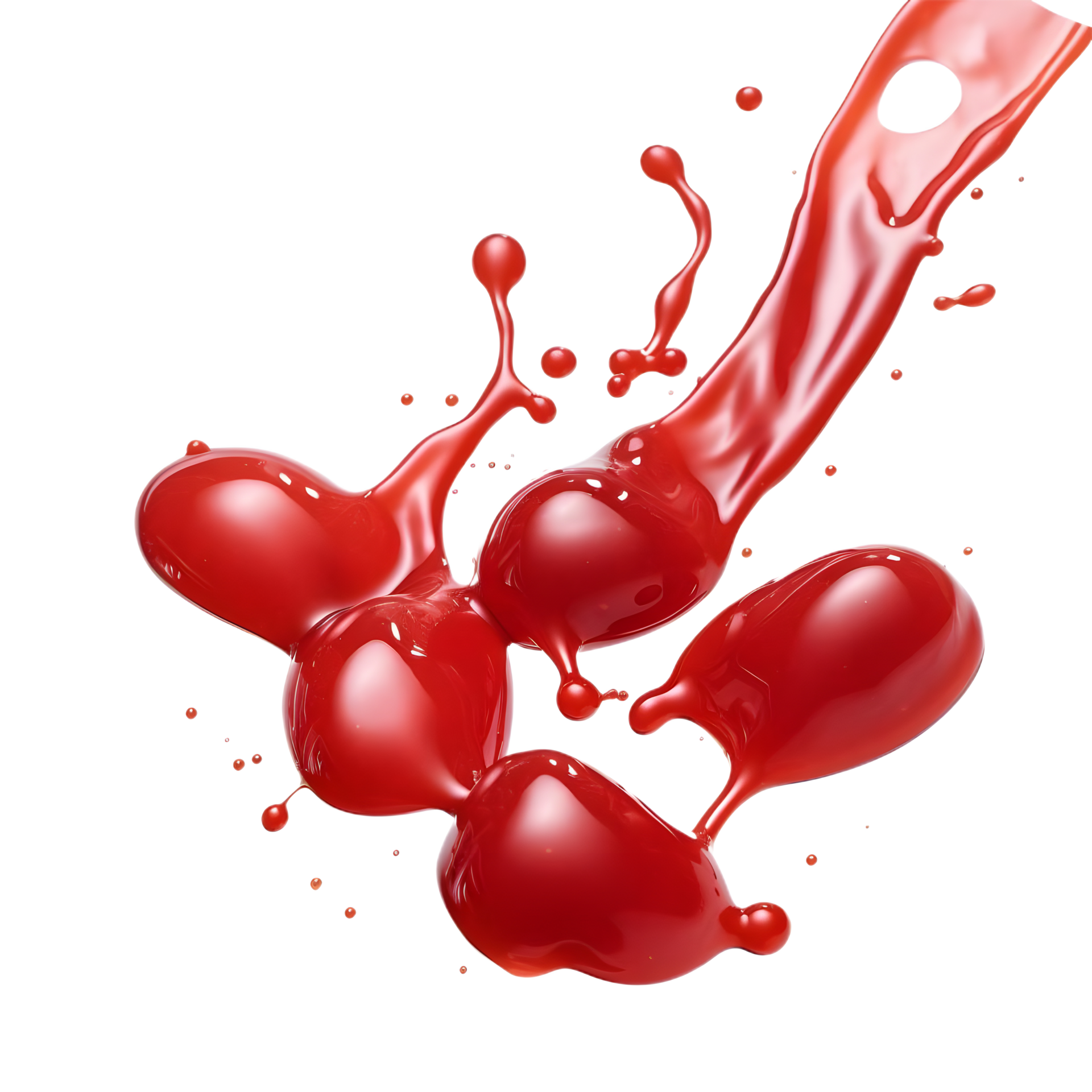 red drops and splashes of ketchup or sauce isolatedd 46437821 PNG