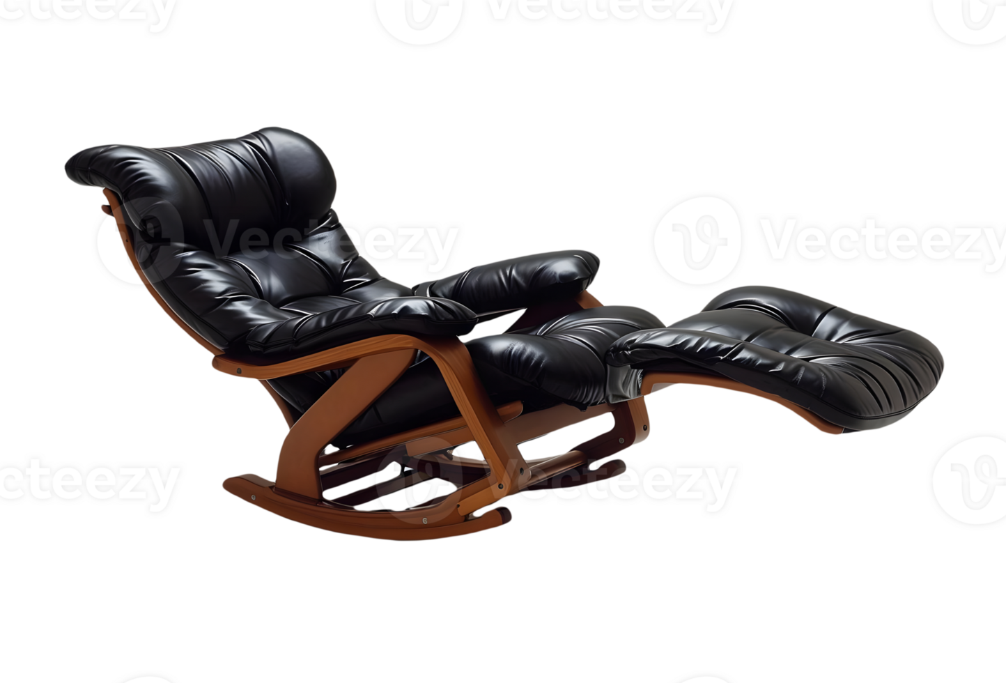 Beige upholstered rocking chair transparent background png