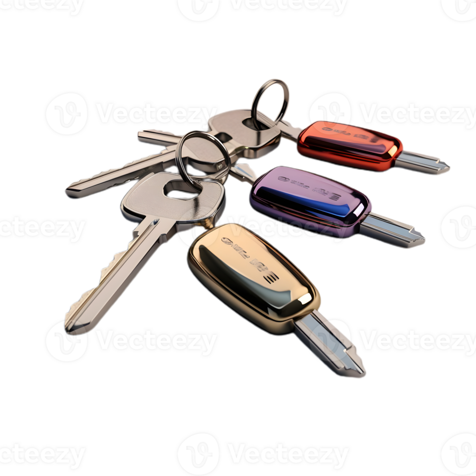 car keys isolated objects transparent background png
