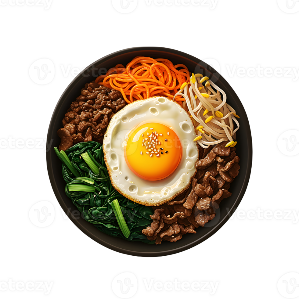 bowl of Bibimbap transparent background png