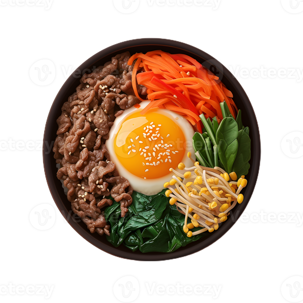 bowl of Bibimbap transparent background png