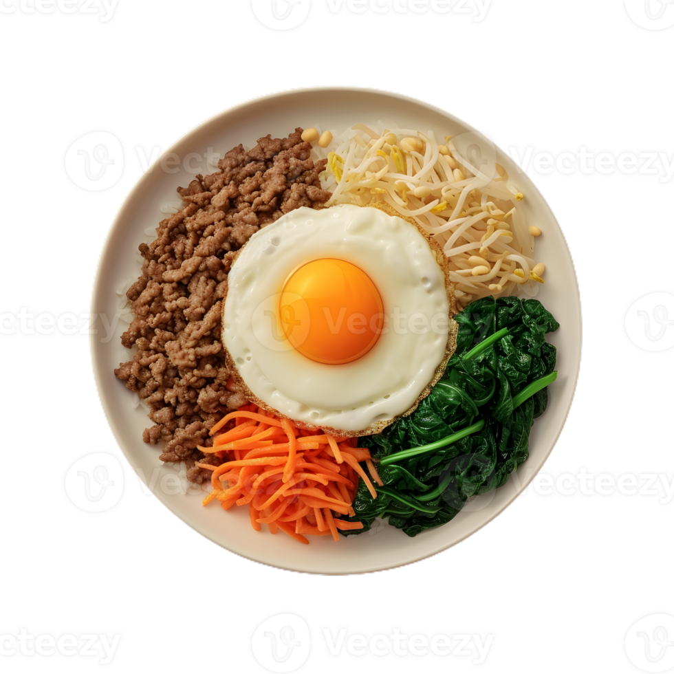 bowl of Bibimbap transparent background png