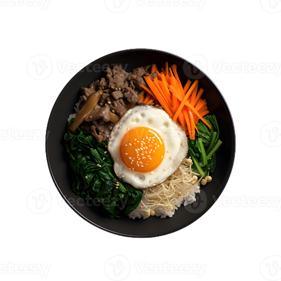 bowl of Bibimbap transparent background png