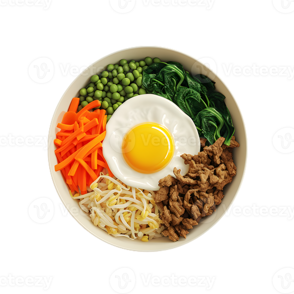 bowl of Bibimbap transparent background png