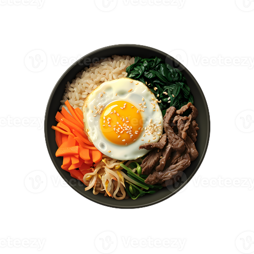 bowl of Bibimbap transparent background png