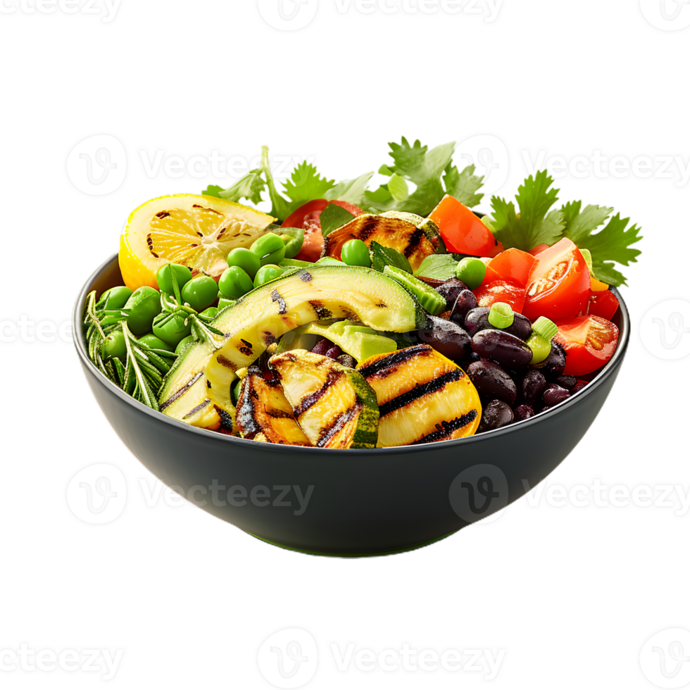 grilled vegetable salad transparent background png