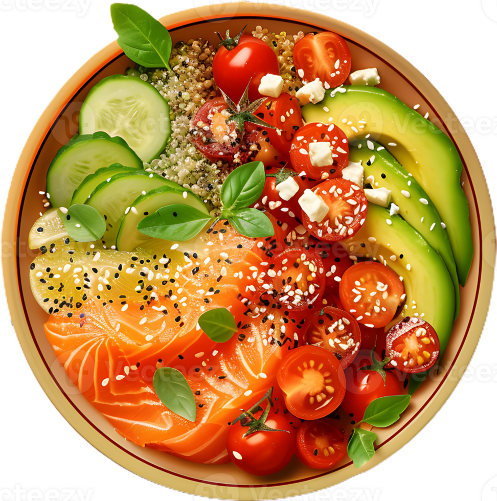 poke bowl transparent background png