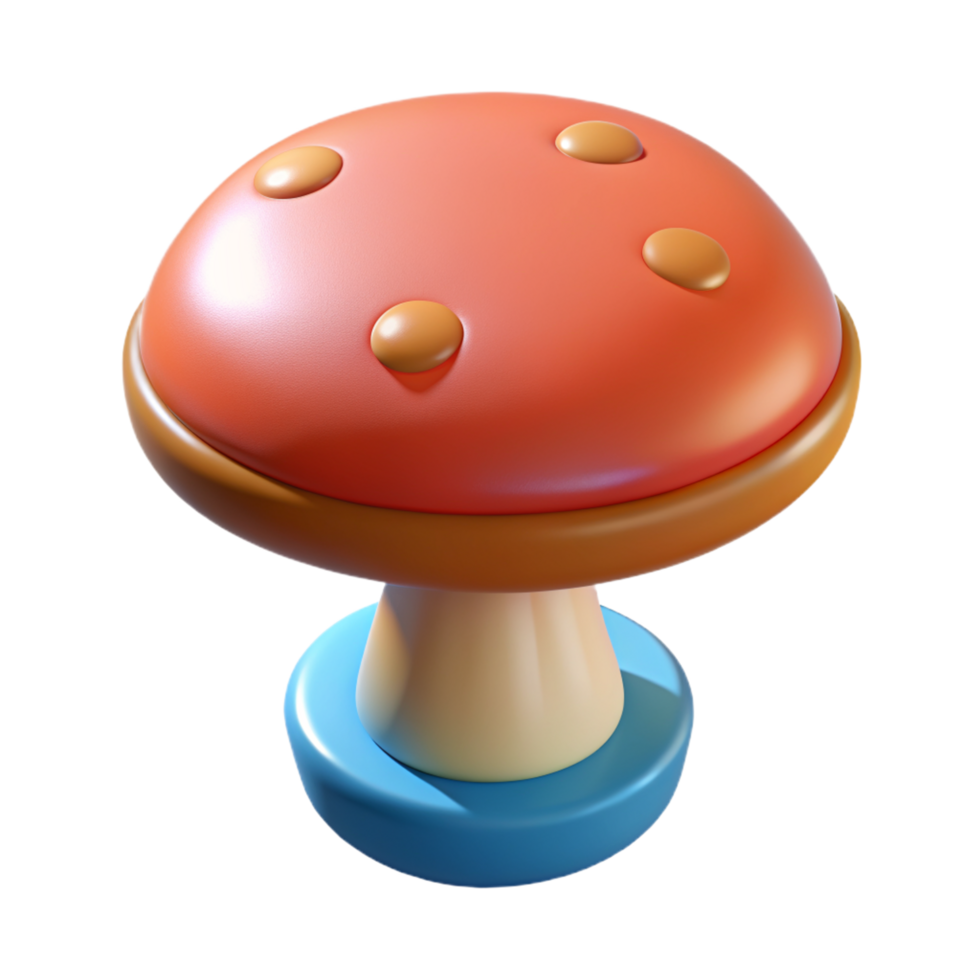 Mushroom Stool Chair 3d Item png