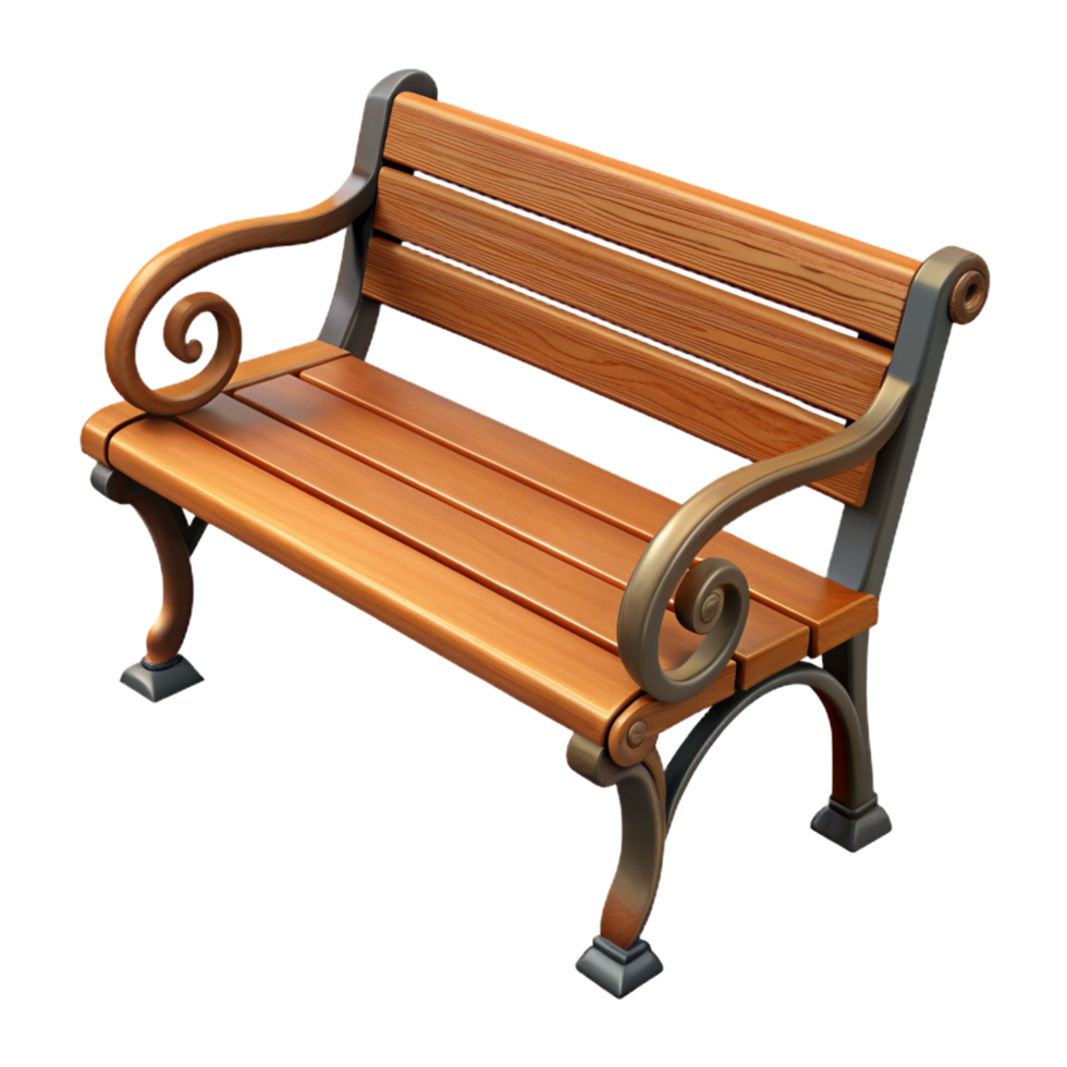 Wood Bench 3d Concept png