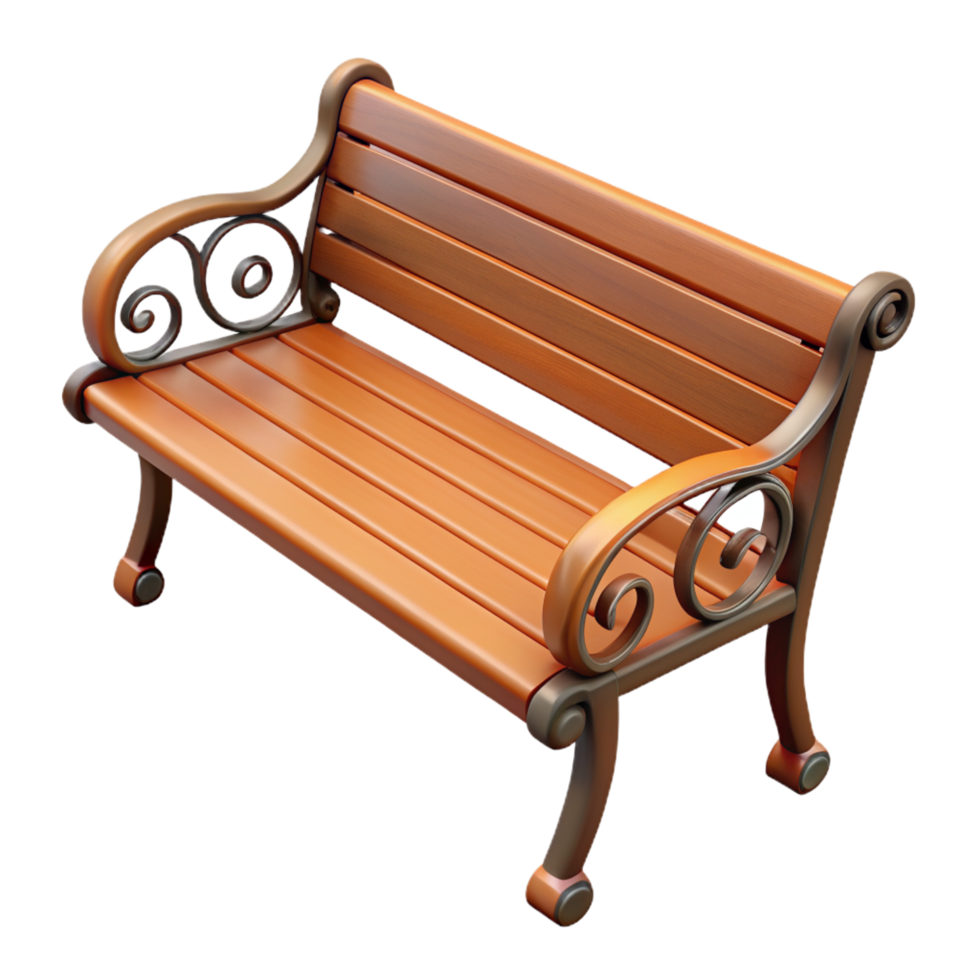 Wood Bench 3d Graphic png