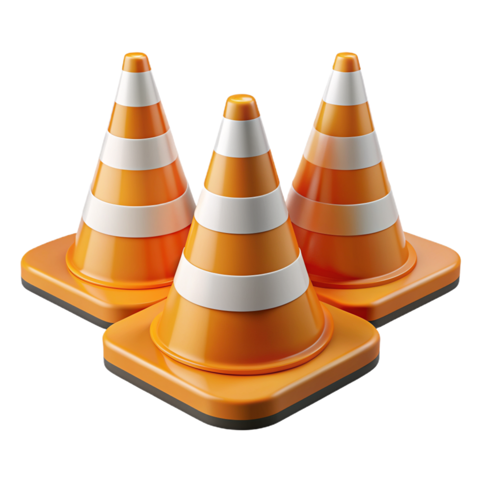 Traffic Cones 3d Concept png