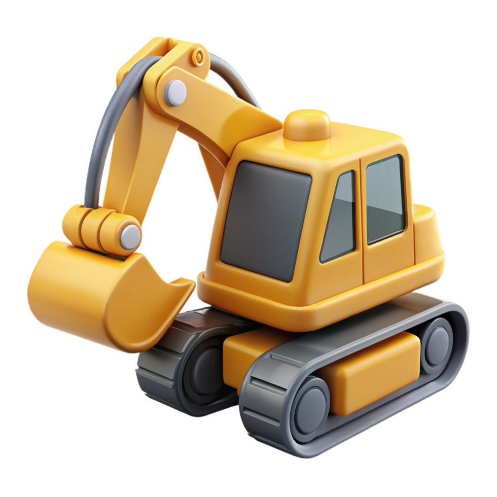 Excavator Vehicle 3d Object png