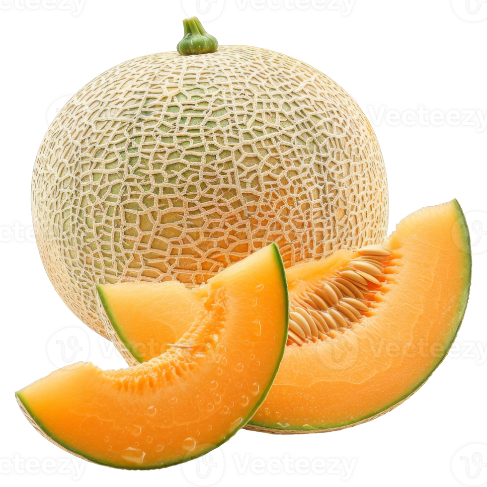 Cantaloupe Isolated on a Transparent Background png