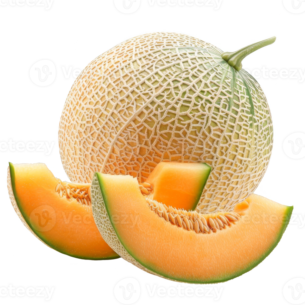 Cantaloupe Isolated on a Transparent Background png