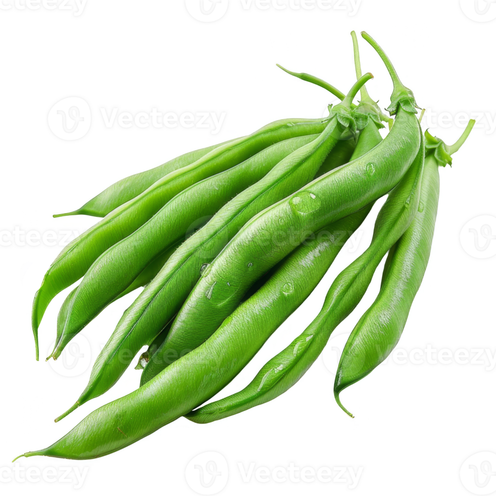 Green beans Isolated on a Transparent Background png