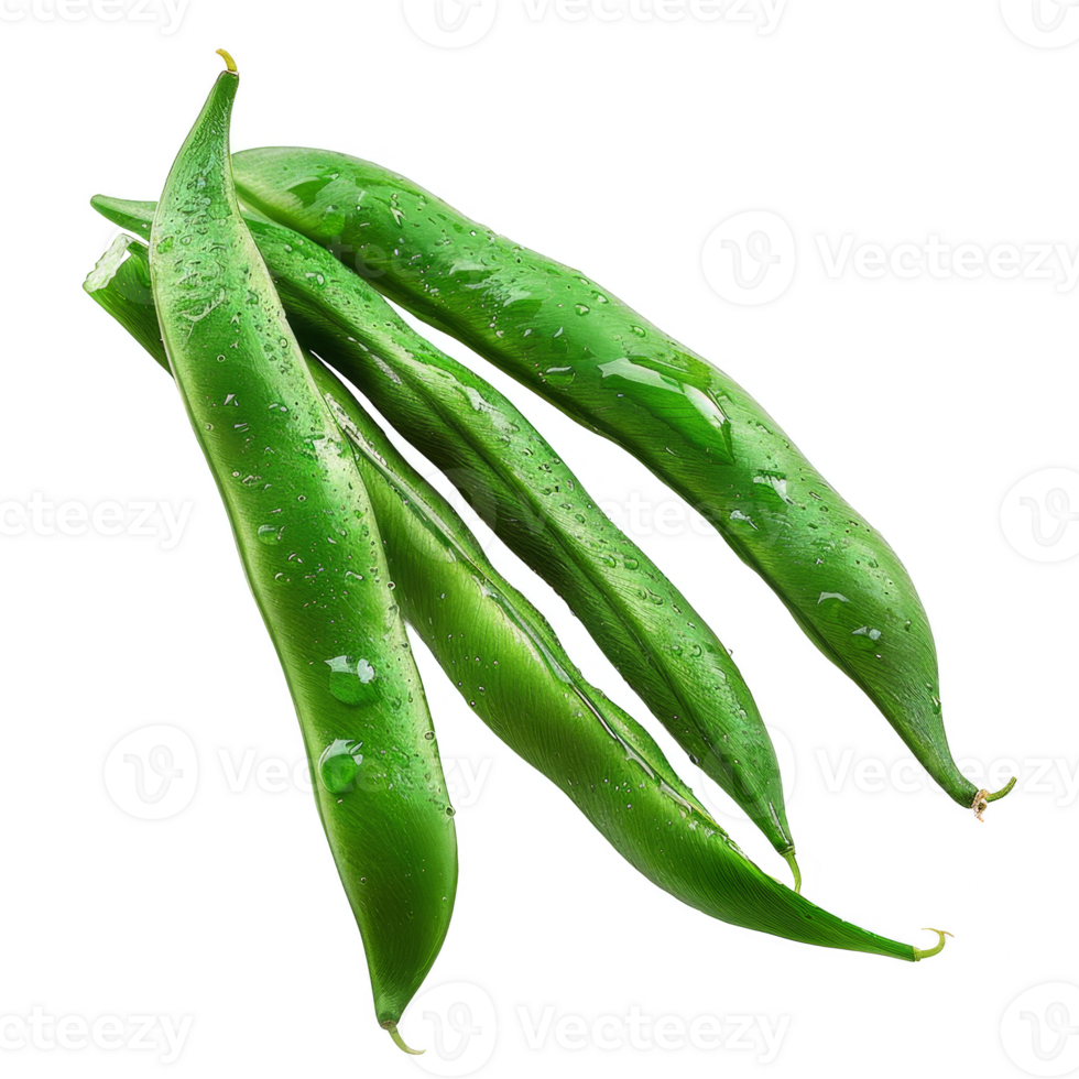 Green beans Isolated on a Transparent Background png