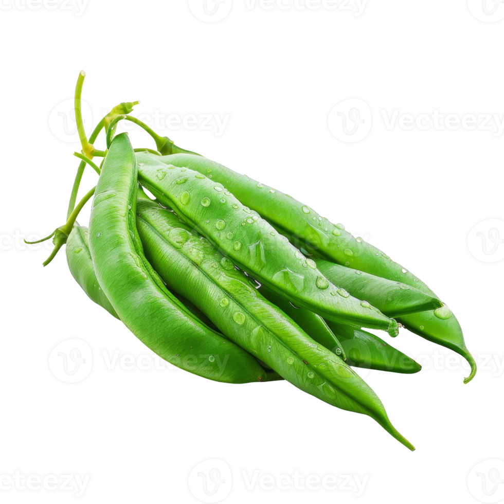 Green beans Isolated on a Transparent Background png