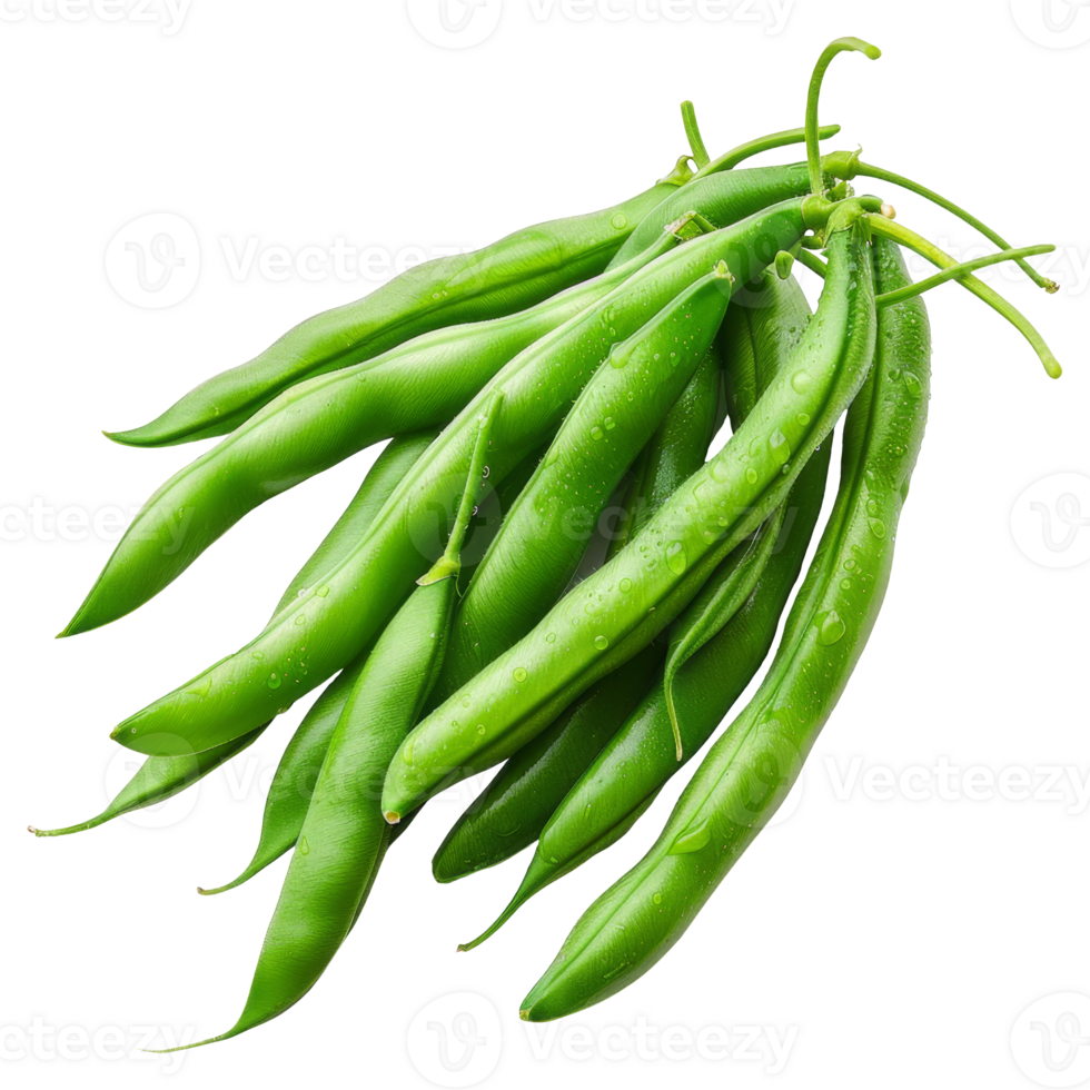 Green beans Isolated on a Transparent Background png