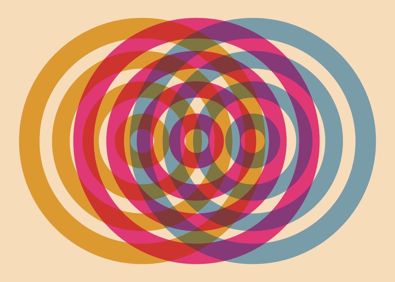 Abstract Retro Geometric Risograph Background vector