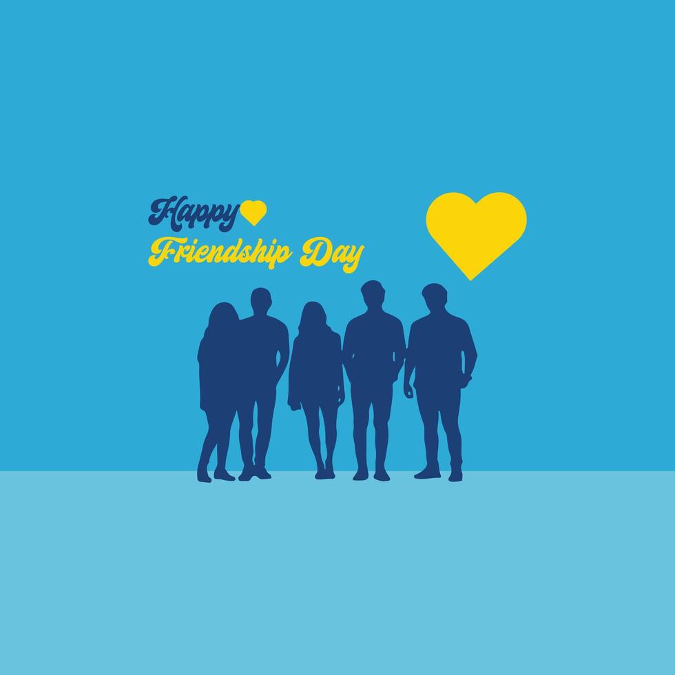Happy friendship day poster design template vector