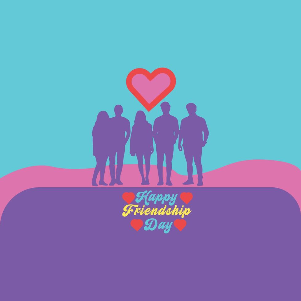 Happy friendship day poster design template vector