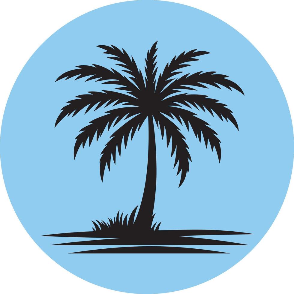 palm tree silhouette illustration vector