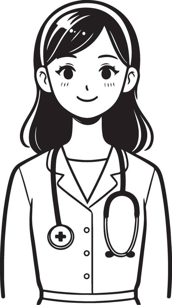 Woman Nurse Illustration vector