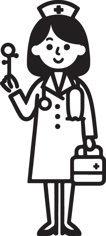 Woman Nurse Illustration vector