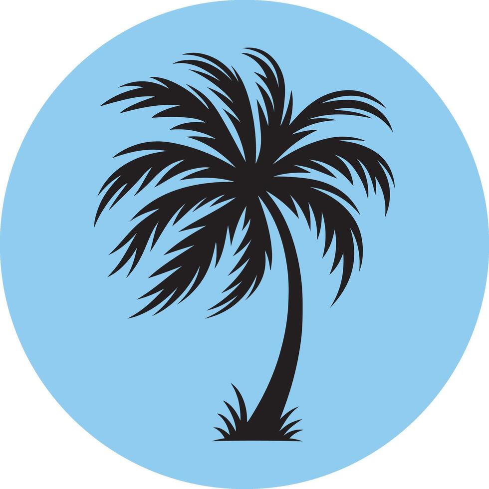palm tree silhouette illustration vector