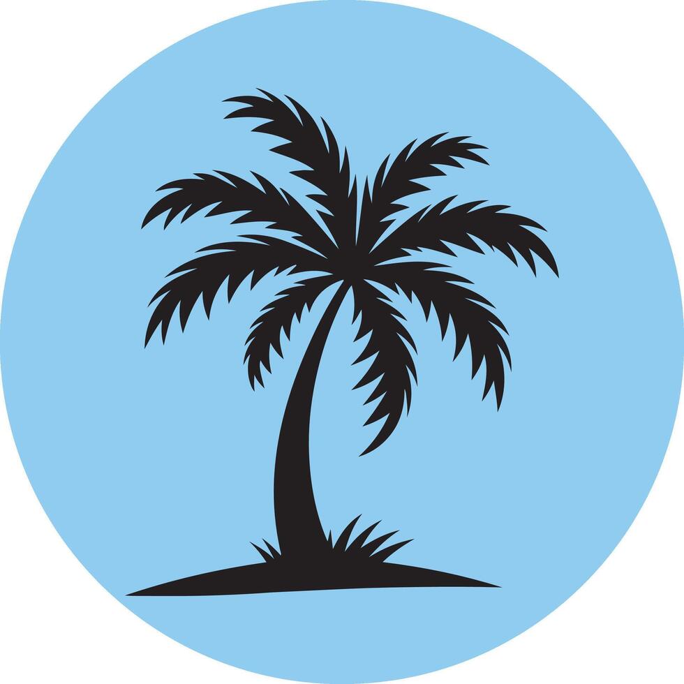 palm tree silhouette illustration vector
