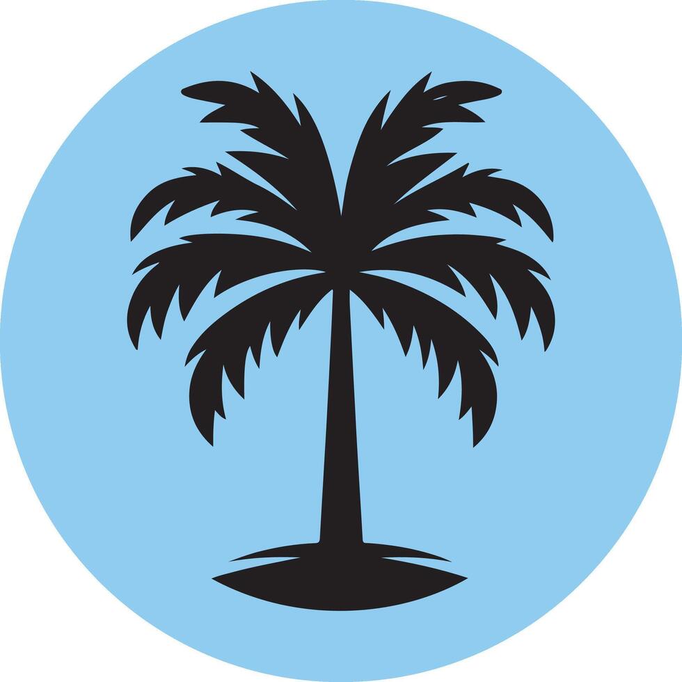 palm tree silhouette illustration vector