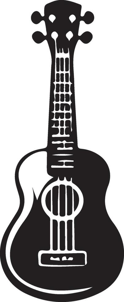 Ukulele silhouette illustration vector