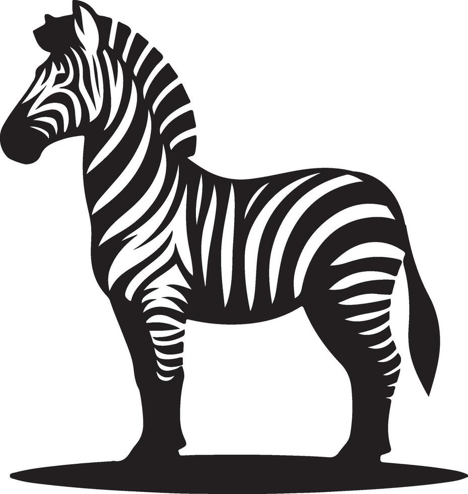 Zebra black illustration vector
