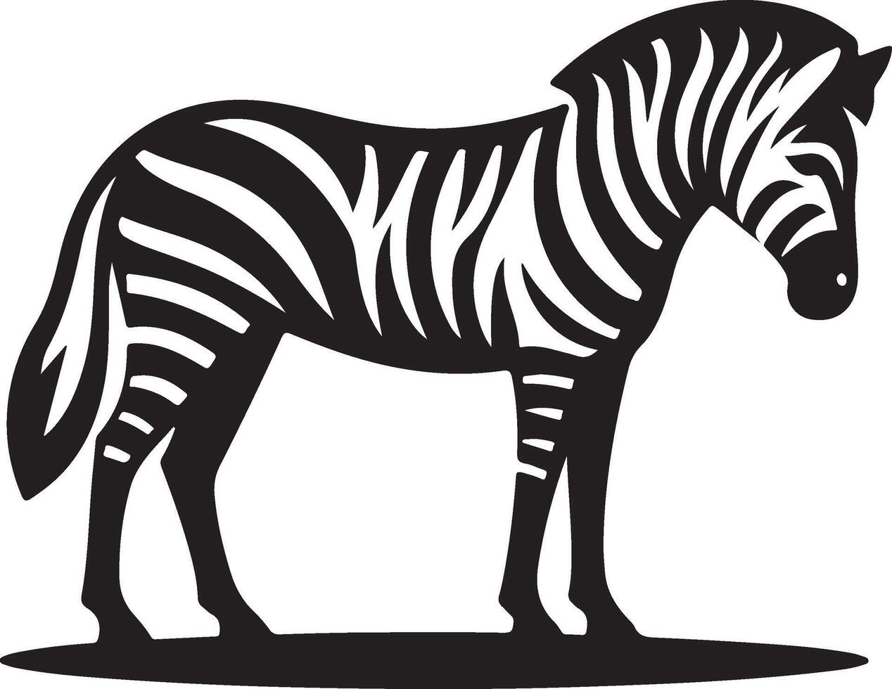 Zebra black illustration vector